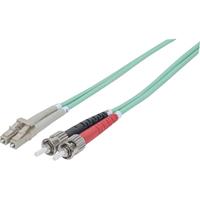 intellinet Glasfaser LWL Anschlusskabel [1x ST-Stecker - 1x LC-Stecker] 50/125 µ Multimode OM3 10.0