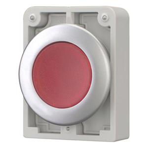 Eaton M30C-FDL-R Druktoets Plat, Rond, Verchroomd Rood 1 stuks