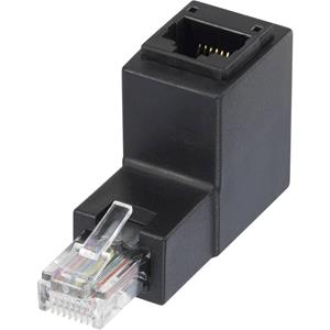 renkforce RJ45 Netzwerk Adapter CAT 5e 90° nach oben gewinkelt [1x RJ45-Stecker - 1x RJ45-Buchse] 0