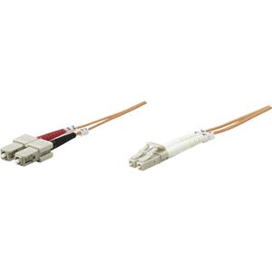 intellinet Glasfaser LWL Anschlusskabel [1x LC-Stecker - 1x SC-Stecker] 50/125 µ Multimode OM2 5.00
