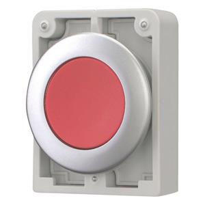 Eaton M30C-FDR-R Drukschakelaar Plat, Rond, Verchroomd Rood 1 stuks