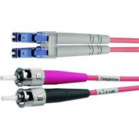 Telegärtner LWL Patchkabel, 2 x ST - LC-Duplex, OM3, 1 m