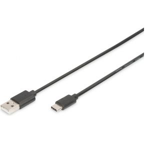 digitus USB 2.0 Kabel Typ C - A 1.8m sw