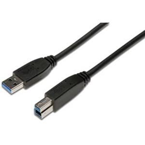 Digitus USB 3.0 Aansluitkabel A-B M/M Zwart 1.8m