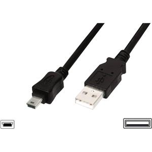 DIGITUS USB 2.0 Anschlusskabel, USB-A - Mini USB-B, 3,0 m