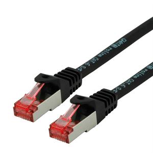 Roline 21.15.2956 RJ45 Netzwerkkabel, Patchkabel CAT 6 S/FTP 0.30m Schwarz