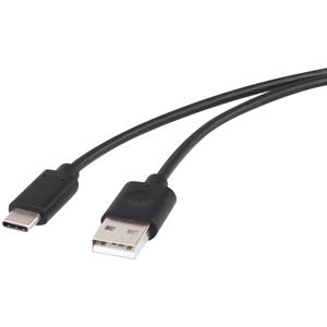 Kabel USB 2.0 Renkforce [1x USB 2.0 stekker A - 1x USB-C stekker] 1 m Zwart