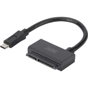 Digitus USB 3.1, Harde schijf, Schijf, Notebook Adapterkabel [1x USB 3.1 stekker Câ - 1x SATA-combi-bus 15+7-polig] Zwart