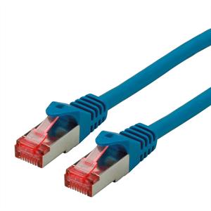 Roline 21.15.2955 RJ45 Netzwerkkabel, Patchkabel CAT 6 S/FTP 0.30m Blau