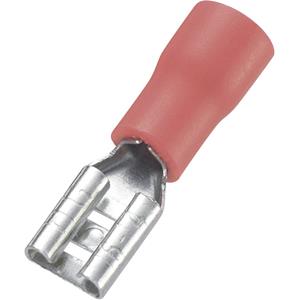 Trucomponents TRU COMPONENTS FDD1.25-187(8) Vlakstekker Insteekbreedte: 4.8 mm Insteekdikte: 0.8 mm 180 Â° Deels geÃ¯soleerd Rood 100 stuks
