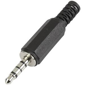 Jackplug 3.5 mm Stekker, recht TRU Components Stereo Aantal polen: 4