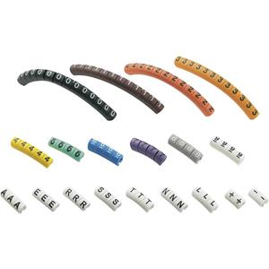 Trucomponents TRU COMPONENTS 1566423 ECMKP-1 Markeerclip Opdruk 0 - 9 , A , E , L , N , R , S, T , - , + Buitendiameter 1 bis 3 mm