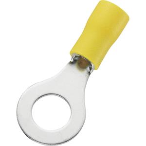 Trucomponents TRU COMPONENTS 746750 Ringkabelschoen Dwarsdoorsnede (max.): 6 mm ² Gat diameter: 8.4 mm Deels geÃ¯soleerd Geel 50 stuks