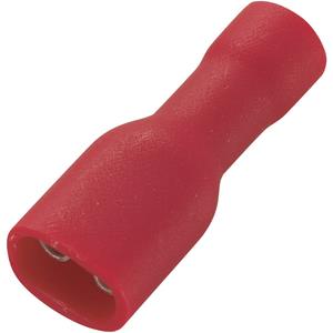 trucomponents Flachsteckhülse Steckbreite: 4.8mm Steckdicke: 0.5mm 180° Vollisoliert Rot 5