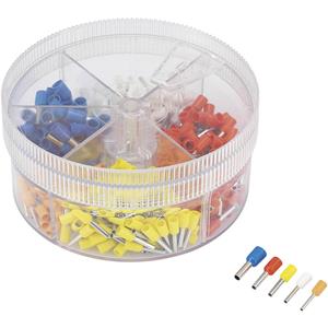 Trucomponents TRU COMPONENTS 739735 Adereindhuls assortiment 0.50 mm ² 2.50 mm ² Oranje, Wit, Geel, Rood, Blauw 400 stuks