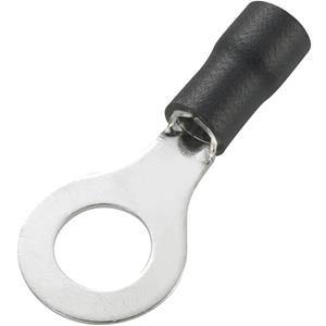 Trucomponents TRU COMPONENTS 738350 Ringkabelschoen Dwarsdoorsnede (max.): 4 mm ² Gat diameter: 8.4 mm Deels geÃ¯soleerd Zwart 50 stuks