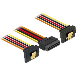 delock Kabel SATA 15 Pin Strom Stecker mit Einrastfunktion > 2 x SATA