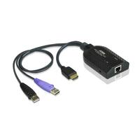 ATEN KVM Adapter [2x USB 2.0 Stecker A, HDMI-Stecker - 1x RJ45-Buchse] Schwarz