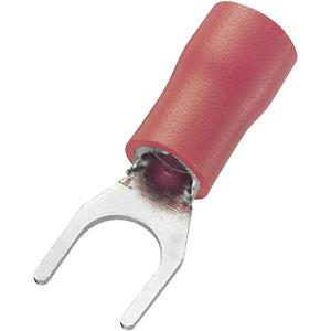 trucomponents TRU COMPONENTS Gabelkabelschuh 0.50mm² 1.50mm² Loch-Ø=4.3mm Teilisoliert Rot 100St.