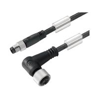 Weidmüller 1937951000 Sensor/actuator connector, geassembleerd M12 Aantal polen (sensoren): 3 Stekker, recht, Bus, recht 10.00 m 1 stuk(s)