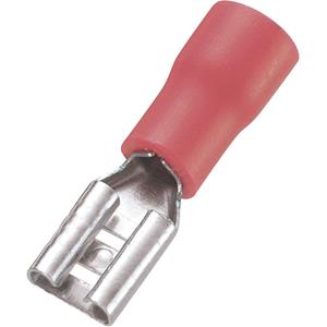 Trucomponents TRU COMPONENTS FDD1.25-187(5) Vlakstekker Insteekbreedte: 4.8 mm Insteekdikte: 0.5 mm 180 Â° Deels geÃ¯soleerd Rood 100 stuks