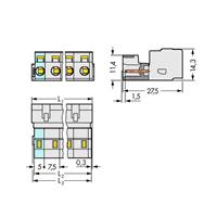 WAGO 723-602/032-000 Male connector Aantal rijen 1 50 stuk(s)