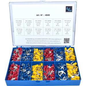 vogtverbindungstechnik Vogt Verbindungstechnik 4045 Assortiment kabelschoenen 0.50 mm² - 6 mm² Rood, Blauw, Geel 520 stuk(s)