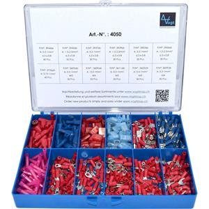 Vogt AG Verbindungstechnik 4050 Assortiment kabelschoenen 0.50 mm² - 2.50 mm² Rood, Blauw 525 stuk(s)