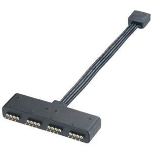 Akasa LED-PC-Splitterkabel [1x RGB LED Stecker - 4x RGB LED Buchse] 10.00cm Schwarz