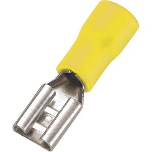 Vogt AG Verbindungstechnik 3907 Huls voor platte stekker Insteekbreedte: 6.3 mm Insteekdikte: 0.8 mm 180 ° Deels geïsoleerd Geel 1 stuk(s)