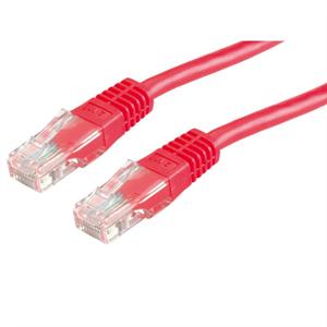 Value 21.99.1521 RJ45 Netzwerkkabel, Patchkabel CAT 6 U/UTP 0.50m Rot