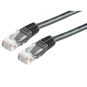 Value 21.99.1525 RJ45 Netzwerkkabel, Patchkabel CAT 6 U/UTP 0.50m Schwarz