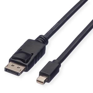 Roline ROLINE DisplayPort kabel, DP M - Mini DP M 3,0m. Snoerlengte: 3 m, Aansluiting 1: DisplayPort, Aansluiting 2: Mini DisplayPort. Aantal per verpakking: 1 stuk(s). Lengte: 3 mm