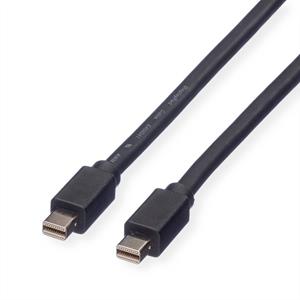 Roline Mini-DisplayPort Anschlusskabel 2.00m Geschirmt Schwarz [1x Mini-DisplayPort Stecker - 1x Min