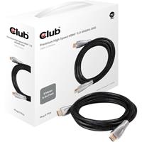 Club3D HDMI Anschlusskabel [1x HDMI-Stecker - 1x HDMI-Stecker] 3.00m Schwarz