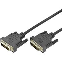 DIGITUS DVI-D 18+1 Kabel, Single Link, schwarz, 2,0 m