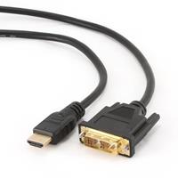 Cablexpert HDMI-naar-18 + 1 pin single-link male-male zwart-DVI met vergulde conn