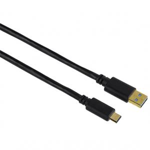 Hama USB-C-adapterkabel, USB-C-stekker âÂ€Â“ USB-3.1-A-stekker, verguld, 1,80