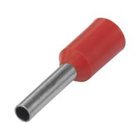 trucomponents Aderendhülse 1 x 1.50mm² x 8mm Teilisoliert Rot 100St.