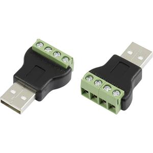 trucomponents USB-Steckverbinder mit Schraubanschluss Stecker, gerade LT-USB4M USB-Stecker Typ A In