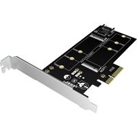 PCI Express Kaart - 2x M.2 SSD to SATA III + PCIe 3.0 x4 - Icy Box