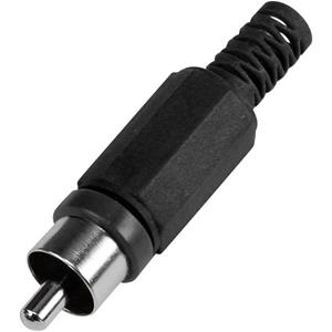 trucomponents TRU COMPONENTS 595227 Cinch-connector Stekker, recht Aantal polen: 2 Zwart 1 stuk(s)