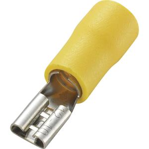 Trucomponents TRU COMPONENTS FDD5.5-187 Vlakstekker Insteekbreedte: 4.8 mm Insteekdikte: 0.5 mm 180 Â° Deels geÃ¯soleerd Geel 50 stuks