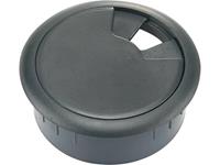 trucomponents TRU COMPONENTS WP80BK Kabeldurchführung für Arbeitsplatten ABS Schwarz 1St.