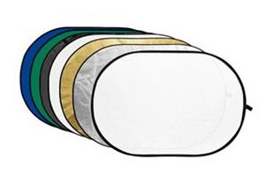 Godox 150cm 7in1 reflectiescherm goud, zilver, wit, zwart, doorschijnend wit en chromakey blauw en groen