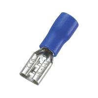 Trucomponents TRU COMPONENTS FDD2-187(5) Vlakstekker Insteekbreedte: 4.8 mm Insteekdikte: 0.5 mm 180 Â° Deels geÃ¯soleerd Blauw 100 stuks