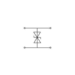 WAGO 280-944/281-589 Diodeklem 2-etages 10 mm Spanveer Toewijzing: L Grijs 50 stuk(s)