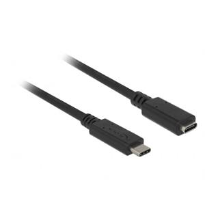 USB 3.1 (Gen 1) Verlängerungskabel [1x USB-C™ Stecker - 1x USB-C™ Buchse] 1.00m Schwarz