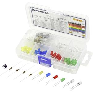 Barthelme LED-assortiment Koud-wit, Warm-wit, Geel, Blauw, Rood, Groen Rond 5 mm 1 stuks