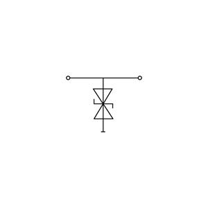 WAGO 870-523/281-595 Aderklem 10 mm Spanveer Toewijzing: L Grijs 25 stuk(s)